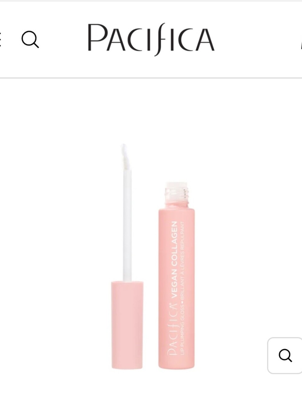 Pacifica Vegan Collagen Lip Plumping Gloss — Light Pink